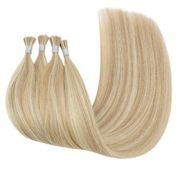 Fshine Virgin I Tip Real Human Hair 20g Hair Extensions Highlight Color (#16P/24) - FShine Shop